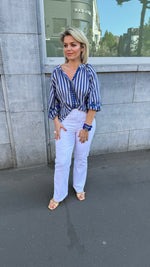 Afbeelding in Gallery-weergave laden, Hemd/streep/blauw/LAURI
