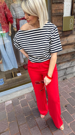 Afbeelding in Gallery-weergave laden, Pantalon rood/ JULIE
