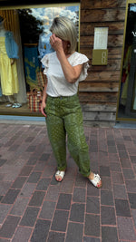Afbeelding in Gallery-weergave laden, Broek/groen/ Paisley
