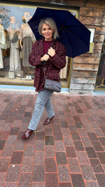 Afbeelding in Gallery-weergave laden, Blazer ruit/ bordeaux/ JULIETTA
