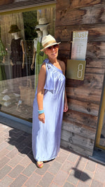 Afbeelding in Gallery-weergave laden, Satinlook jurk/ asymmetrisch/ JULIENNE

