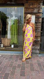 Afbeelding in Gallery-weergave laden, Satinlook jurk/ asymmetrisch/JULIENNE

