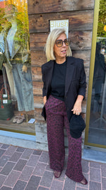 Afbeelding in Gallery-weergave laden, Joggingbroek/ Leopard/ burgundy
