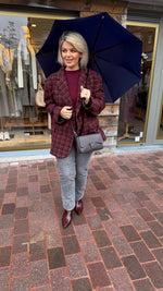 Afbeelding in Gallery-weergave laden, Blazer ruit/ bordeaux/ JULIETTA
