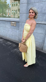 Afbeelding in Gallery-weergave laden, Strapless jurk/ geel/ NOOR
