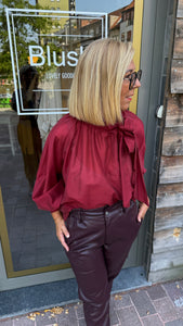 Bordeaux hemd strik/JOLIEN