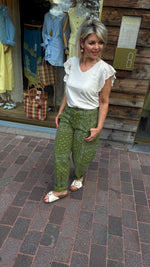 Afbeelding in Gallery-weergave laden, Broek/groen/ Paisley
