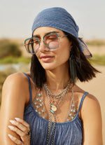 Afbeelding in Gallery-weergave laden, Blue Tint Lucy Square Sunglasses/ NEVER FULLY DRESSED
