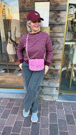 Afbeelding in Gallery-weergave laden, Trui/ roze- bordeaux /MILLE
