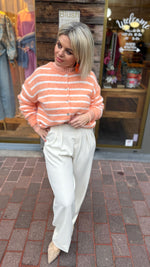 Afbeelding in Gallery-weergave laden, Cardigan/ streep/PEACH
