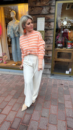 Afbeelding in Gallery-weergave laden, Cardigan/ streep/PEACH
