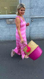 Afbeelding in Gallery-weergave laden, Jurk streep/ roze/ LAURA
