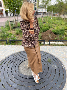 Leopardblouse strikjes/ MILOU