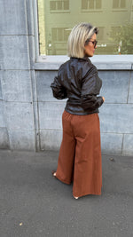 Afbeelding in Gallery-weergave laden, Broek/ brede pijp/terracotta/MILOU
