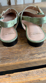 Afbeelding in Gallery-weergave laden, Slingback/ metallic groen/ JACKY
