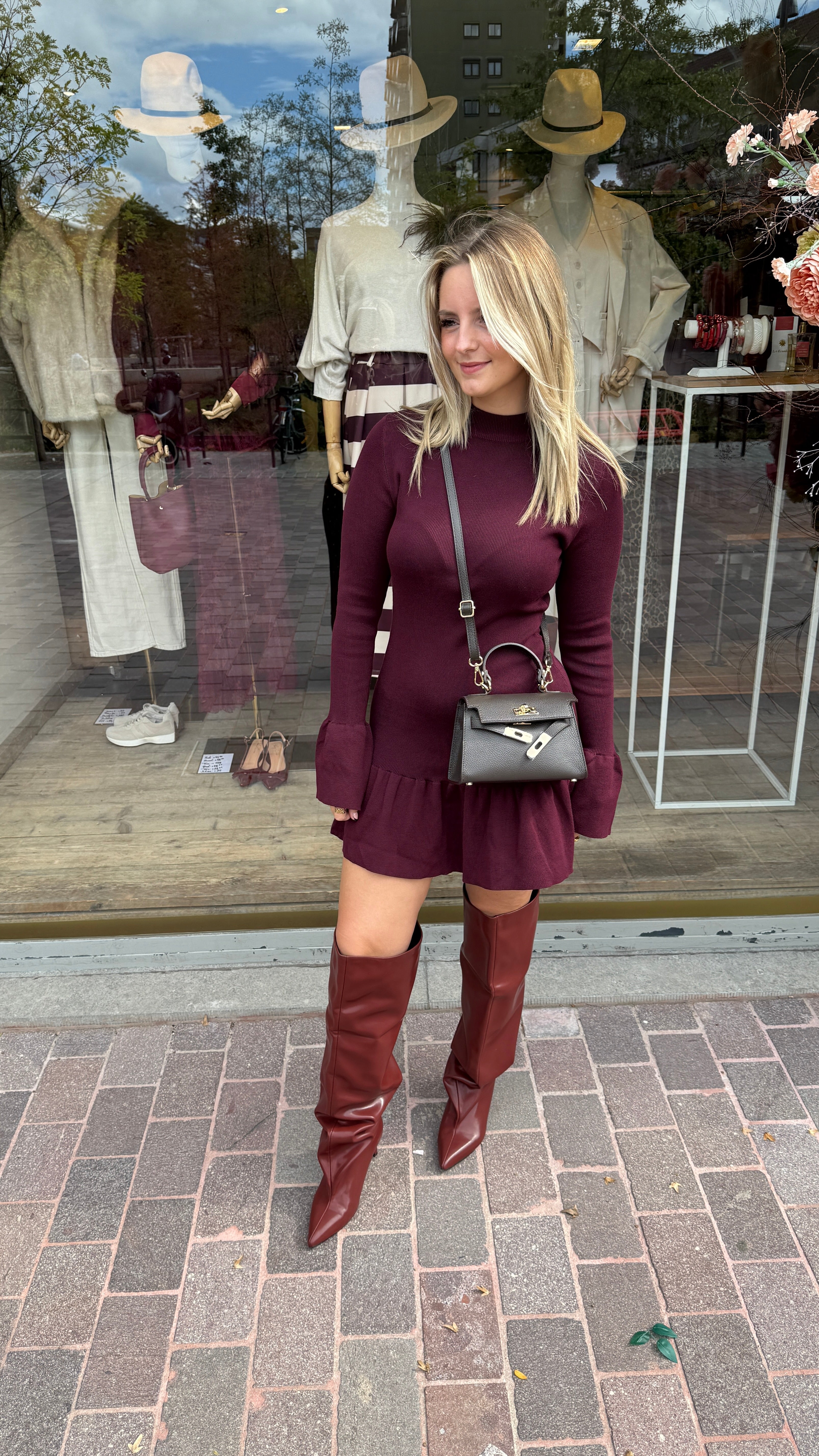 Jurk ruffle/ ESMÉE