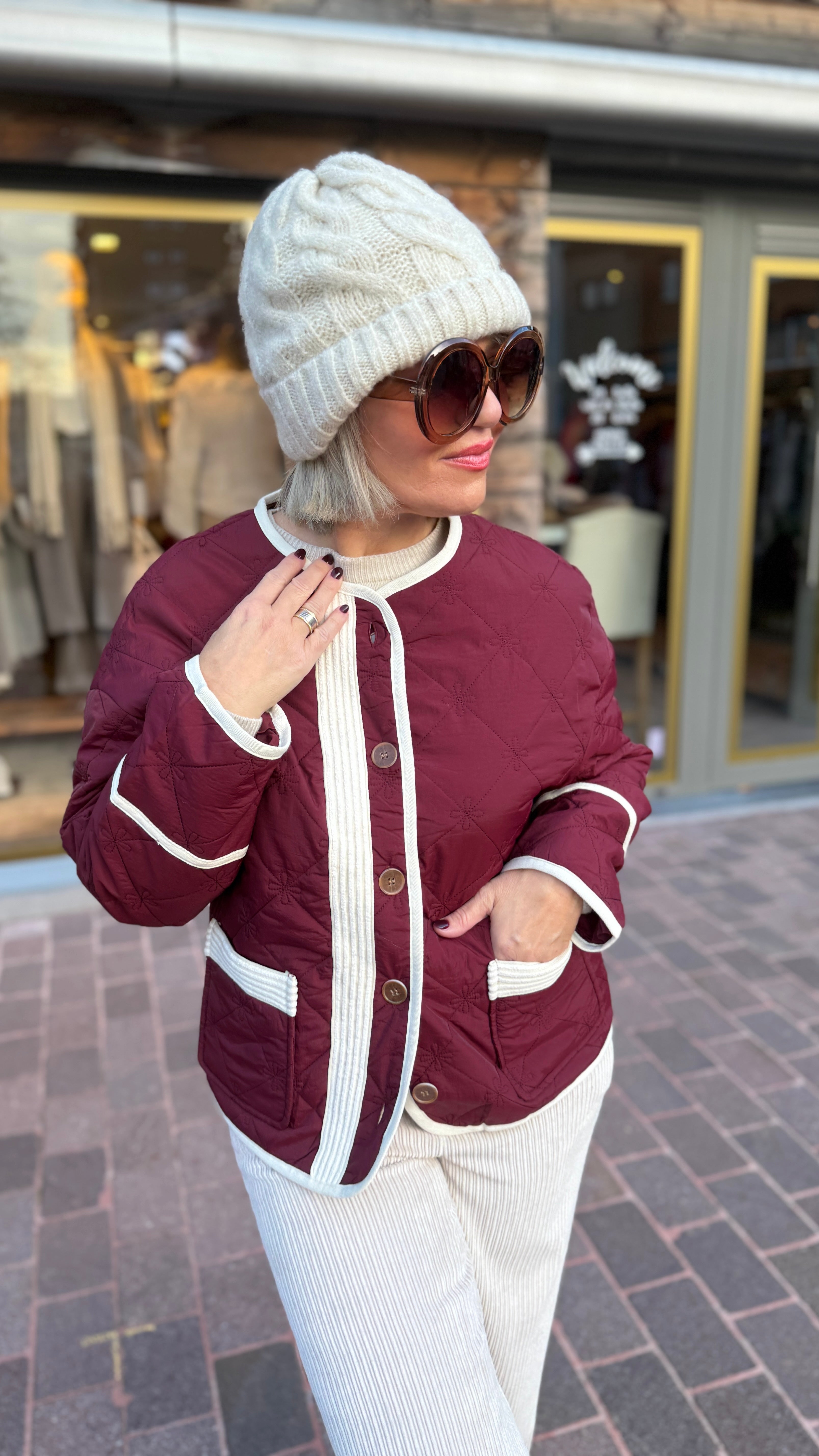 Doorstikte jas/KARLIJN