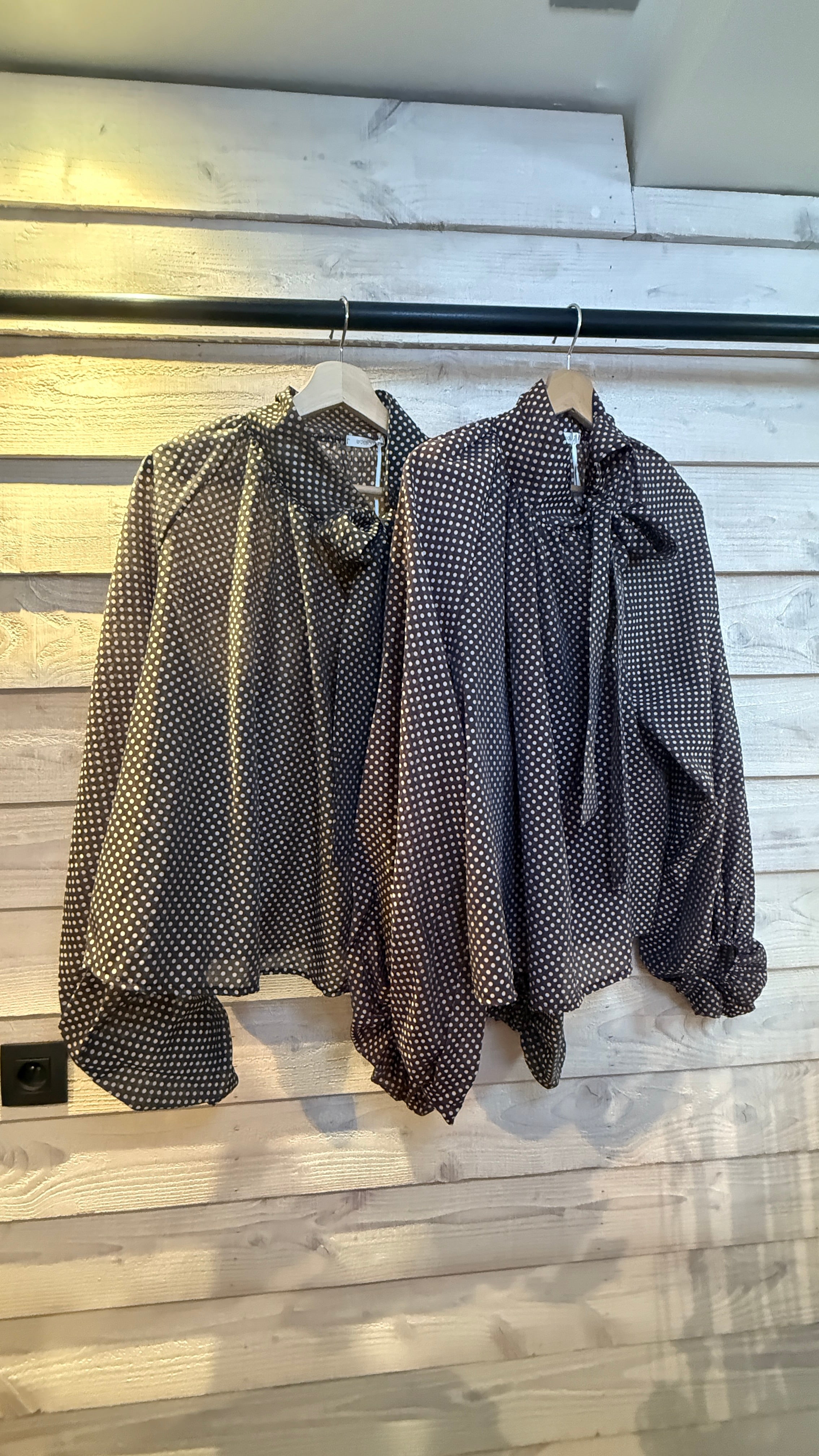 Hemd/ polkadot klein/ strik/ BILLIE