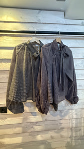 Hemd/ polkadot klein/ strik/ BILLIE