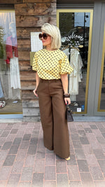 Afbeelding in Gallery-weergave laden, Blouse/ polkadot/geel
