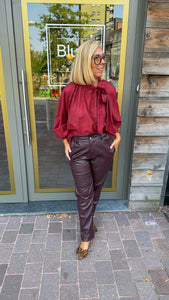 Bordeaux hemd strik/JOLIEN