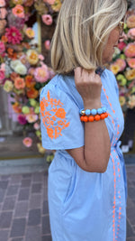 Afbeelding in Gallery-weergave laden, Jurk ESTELLE/lichtblauw
