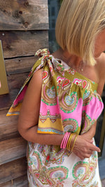 Afbeelding in Gallery-weergave laden, Satinlook jurk/ asymmetrisch/ JULIENNE
