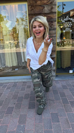 Afbeelding in Gallery-weergave laden, Broek/ cargo/camouflage/ IN THE ARMY
