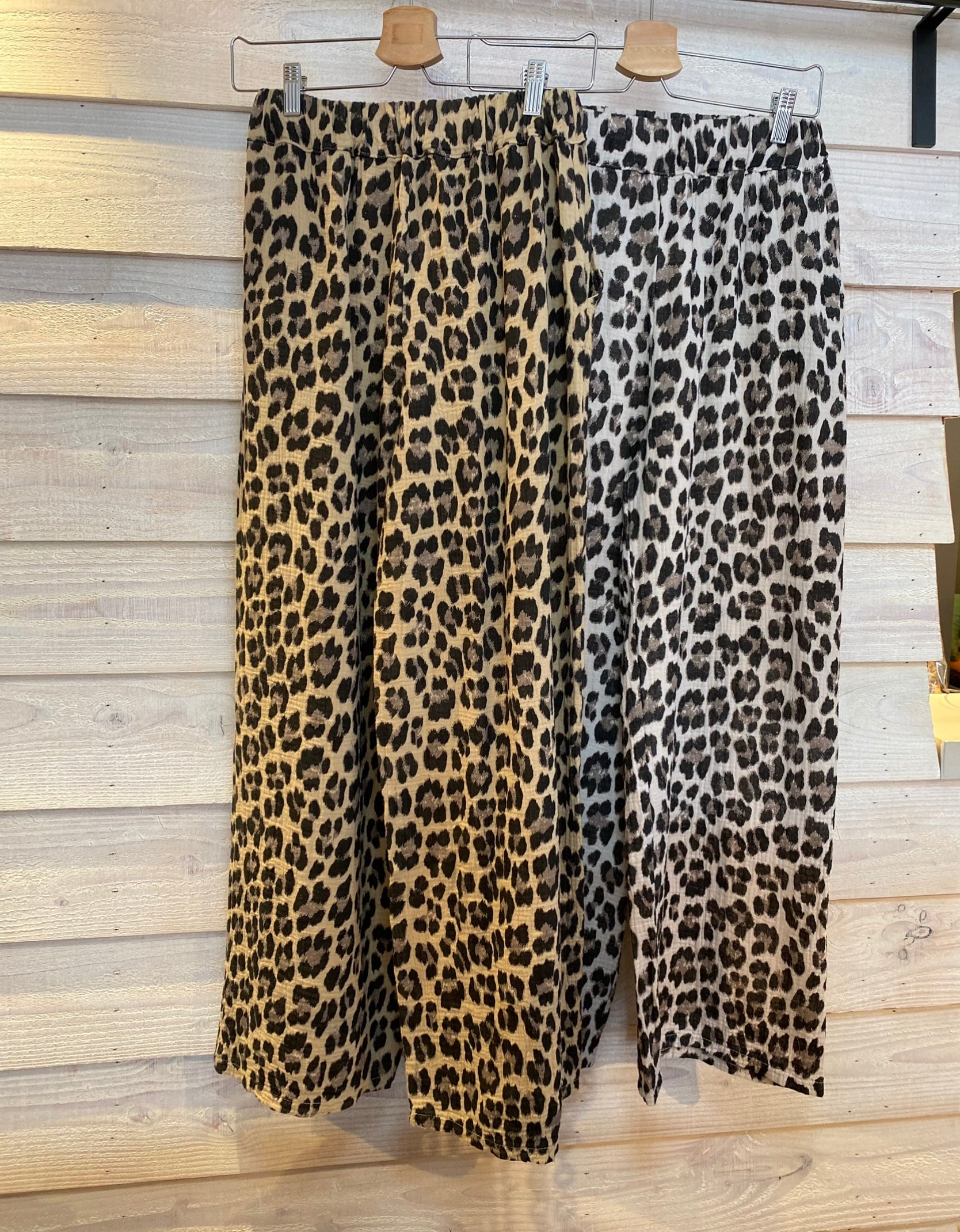 Leopard broek met elastische tailleband