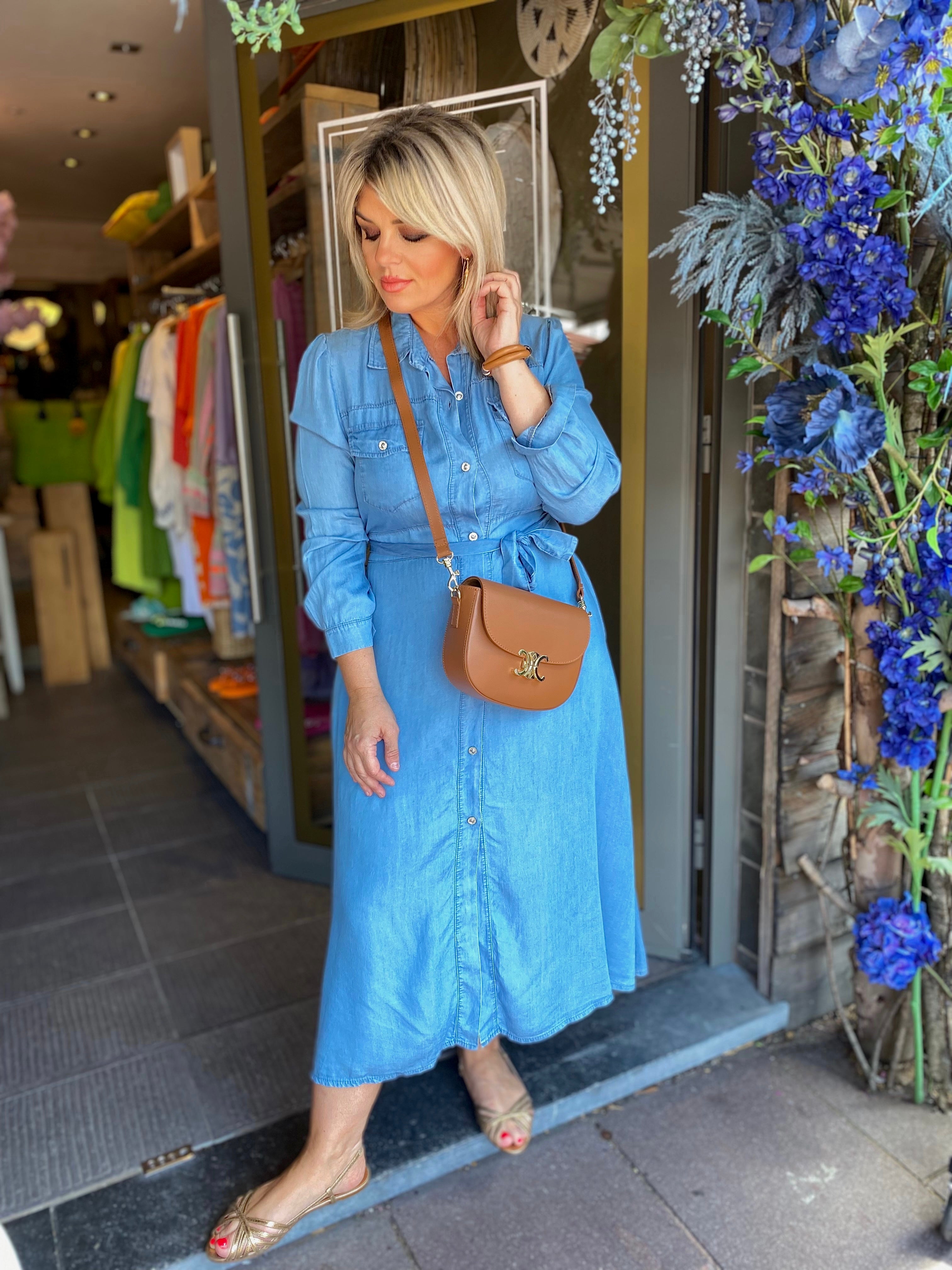 Jeanslook jurk / JUNE